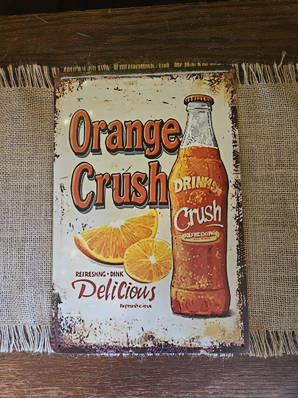 Retro Orange Wall Decor Sign